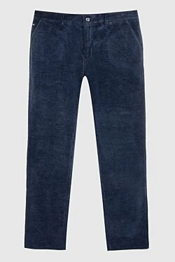 Blue corduroy jeans for men