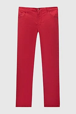 Men's red cotton trousers