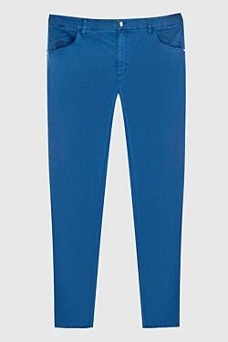 Blue cotton trousers for men