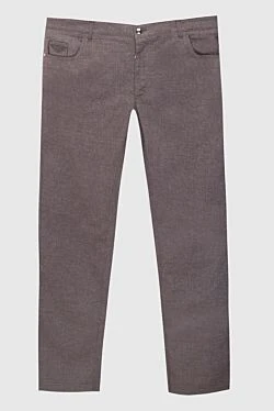 Brown cotton jeans for men