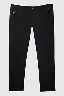 Cotton and polyacrylic jeans black for men