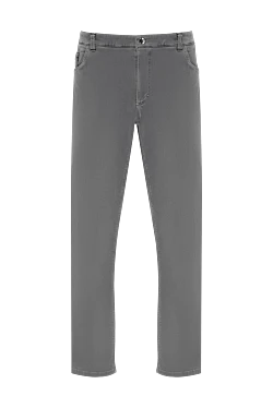 Cotton and polyamide jeans gray for men