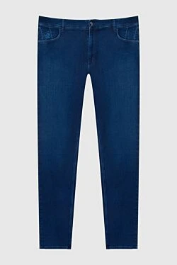 Cotton and polyamide blue jeans for men