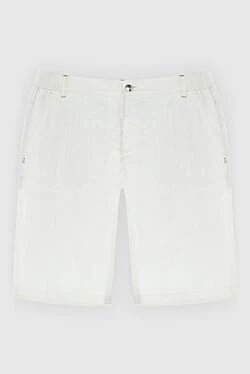 White linen shorts for men