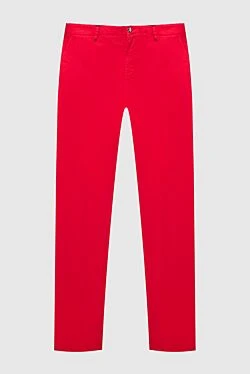 Men's red cotton trousers