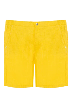 Linen shorts yellow for men