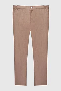 Men's beige linen trousers