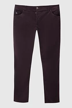 Cotton and cashmere jeans burgundy for men