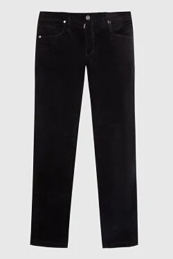 Cotton and cashmere jeans black for men