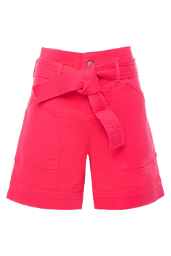 Pink cotton shorts for women