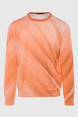 Cotton jumper orange for men