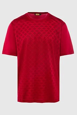 Red cotton T-shirt for men