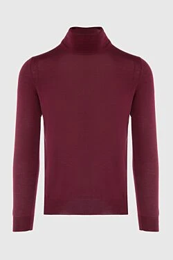 Golf men's cashmere and silk burgundy