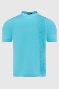 Blue cotton T-shirt for men