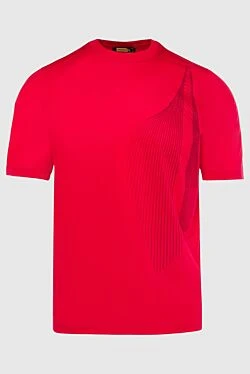 Red cotton T-shirt for men