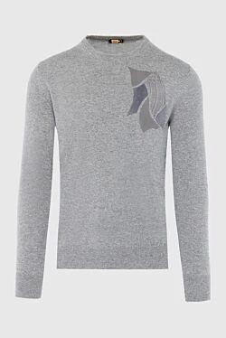 Cashmere jumper gray for men