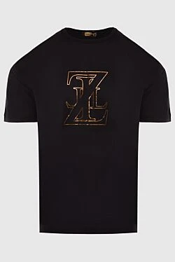 Black cotton T-shirt for men