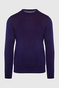 Cashmere and silk jumper purple for men