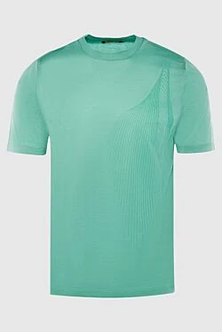 Green cotton T-shirt for men