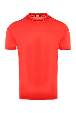 Red cotton T-shirt for men