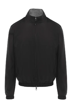 Black polyamide jacket for men