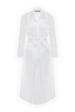 White polyester and polyamide dress for women