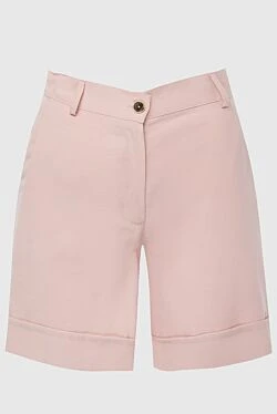 Pink viscose shorts for women