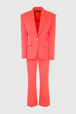 Women's orange wool trouser suit