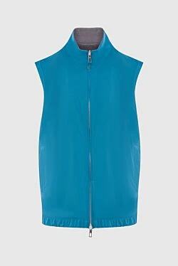 Blue nylon vest for men