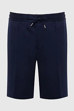 Wool and polyamide shorts blue for men