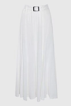 White silk skirt for women