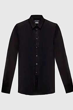 Men's black cotton shirt