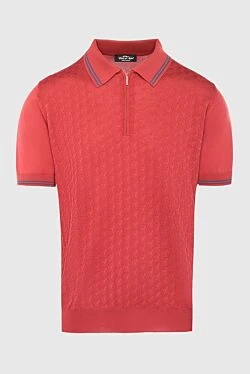 Silk polo orange for men