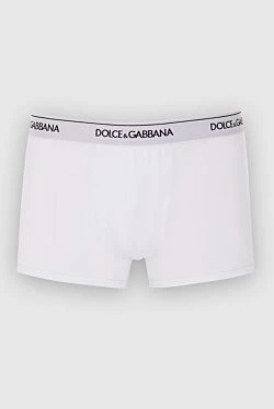 White men's boxer briefs made of cotton and elastane