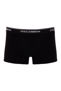 Black men's boxer briefs made of cotton and elastane