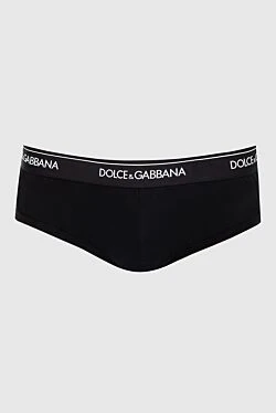 Black men's briefs made of cotton and elastane