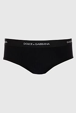 Black men's cotton briefs