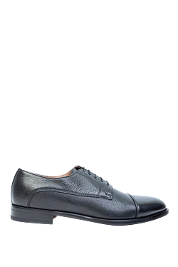 Men's black leather shoes