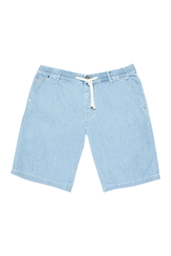 Blue cotton shorts for men