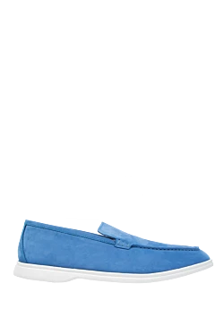 Blue Nubuck Loafers for men