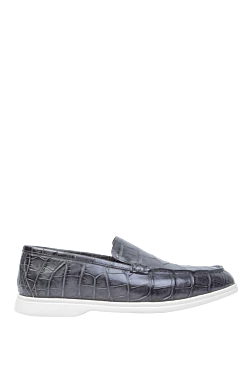 Gray Alligator Loafers for men