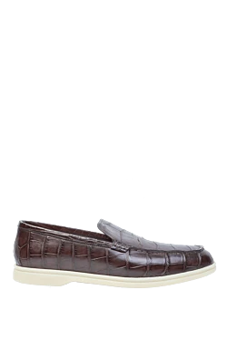 Brown Alligator Loafers for men