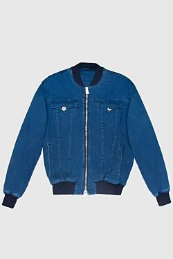 Denim jacket made of lyocellol, polyester and polyurethane blue for men