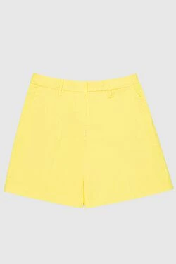 Yellow cotton shorts for women