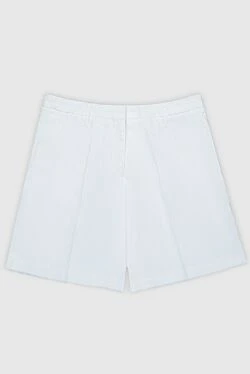 White cotton shorts for women