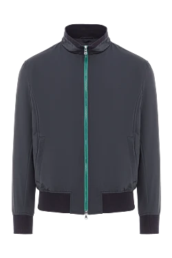 Ерлерге арналған көк жүн және полиэфирден жасалған күрте