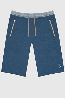 Cotton and polyamide shorts blue for men