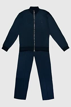 Men's silk sports suit blue