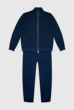 Men's silk sports suit blue