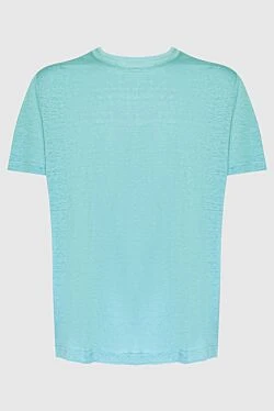 Blue linen T-shirt for men